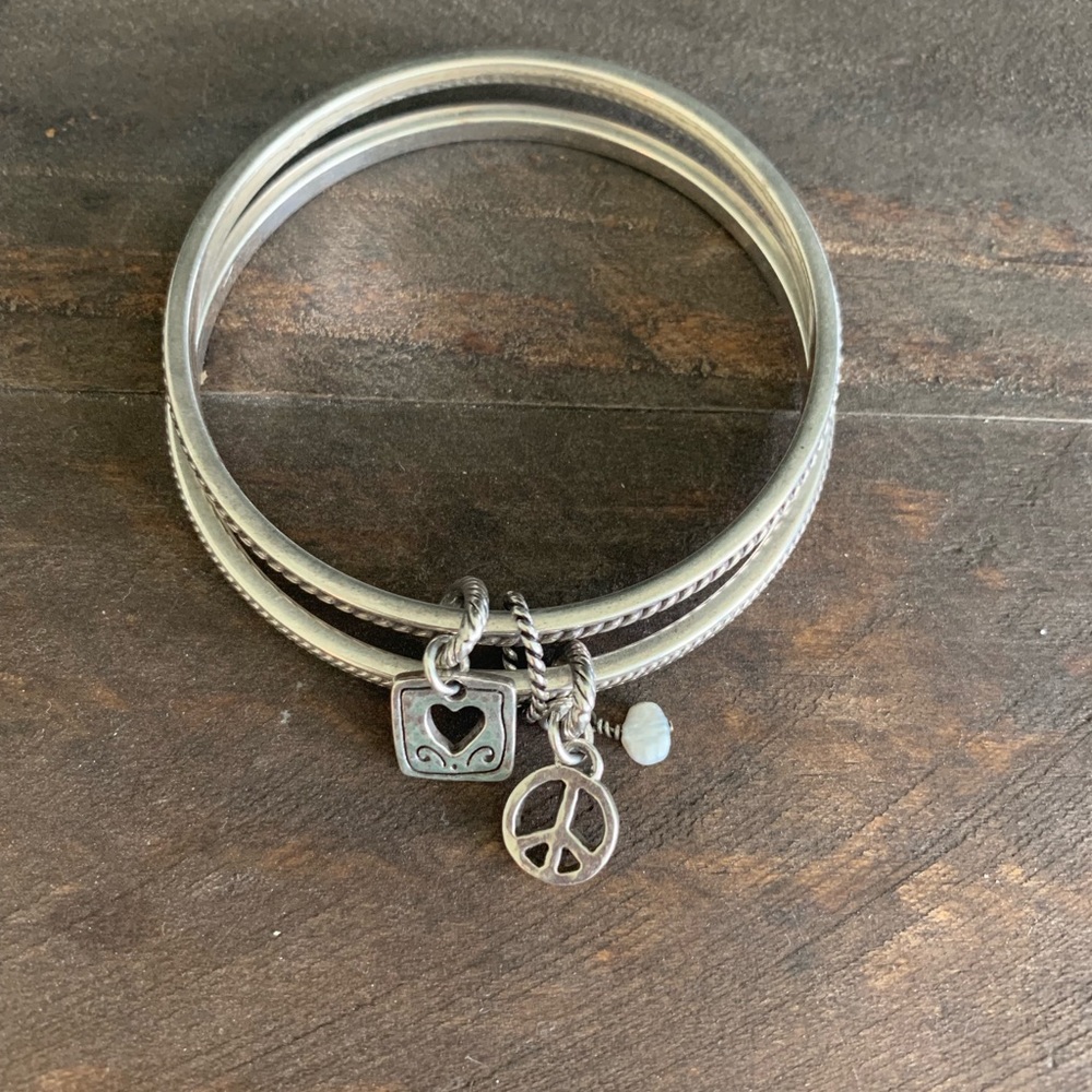 Brighton peace love bangle